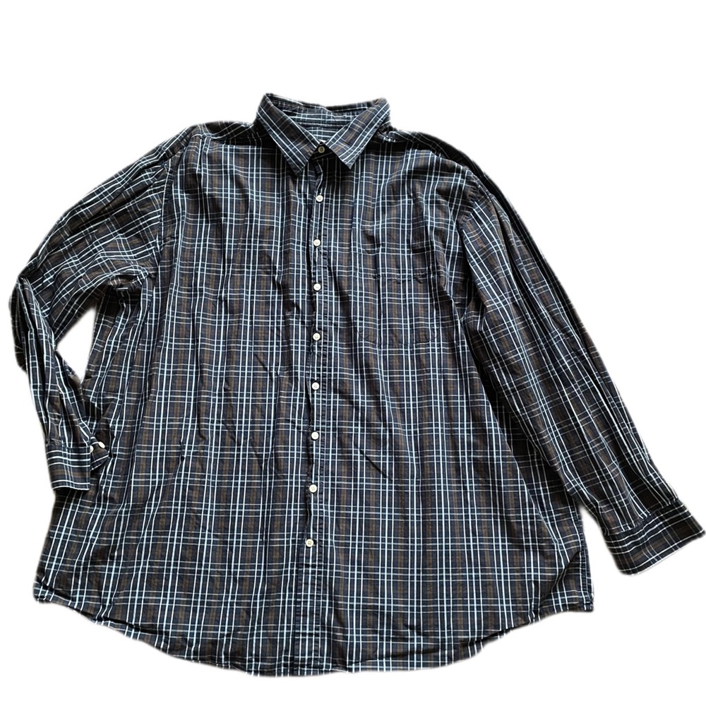 Big and Tall men’s button up plaid size 4XLT